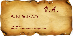 Vild Arikán névjegykártya
